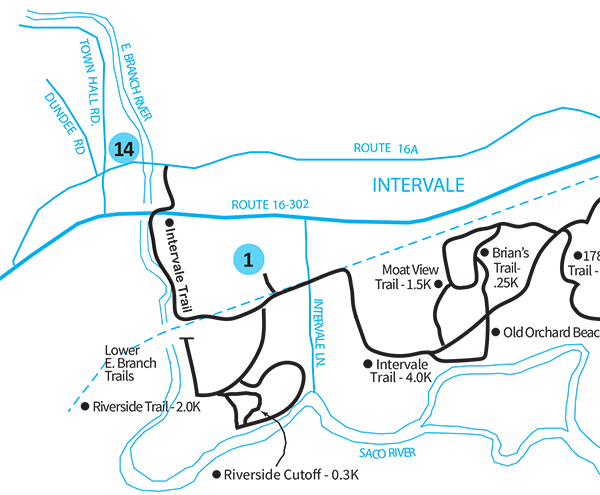 Ski Touring Map of Northern Network Trails